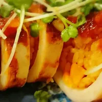 Snapdishの料理写真:野菜ジュースの炊き込みご飯で洋風いかめし|Yumiko  Endohさん