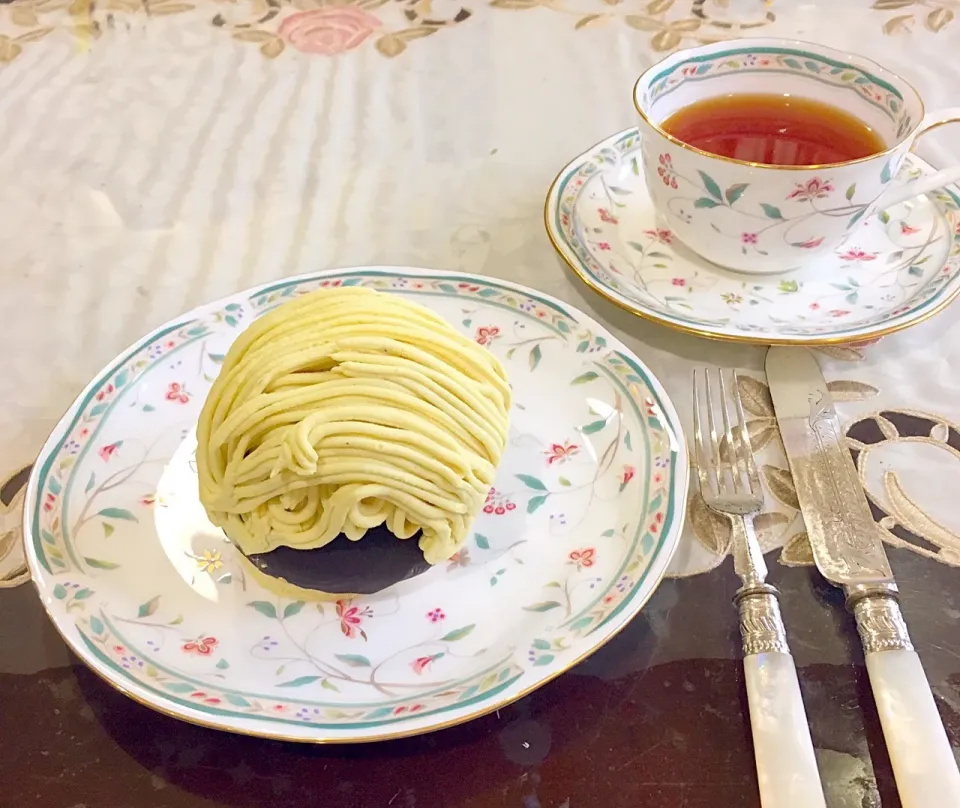 Snapdishの料理写真:グルテンフリーなお芋のモンブラン💕
あっさり味で美味しい💕|Seikoさん