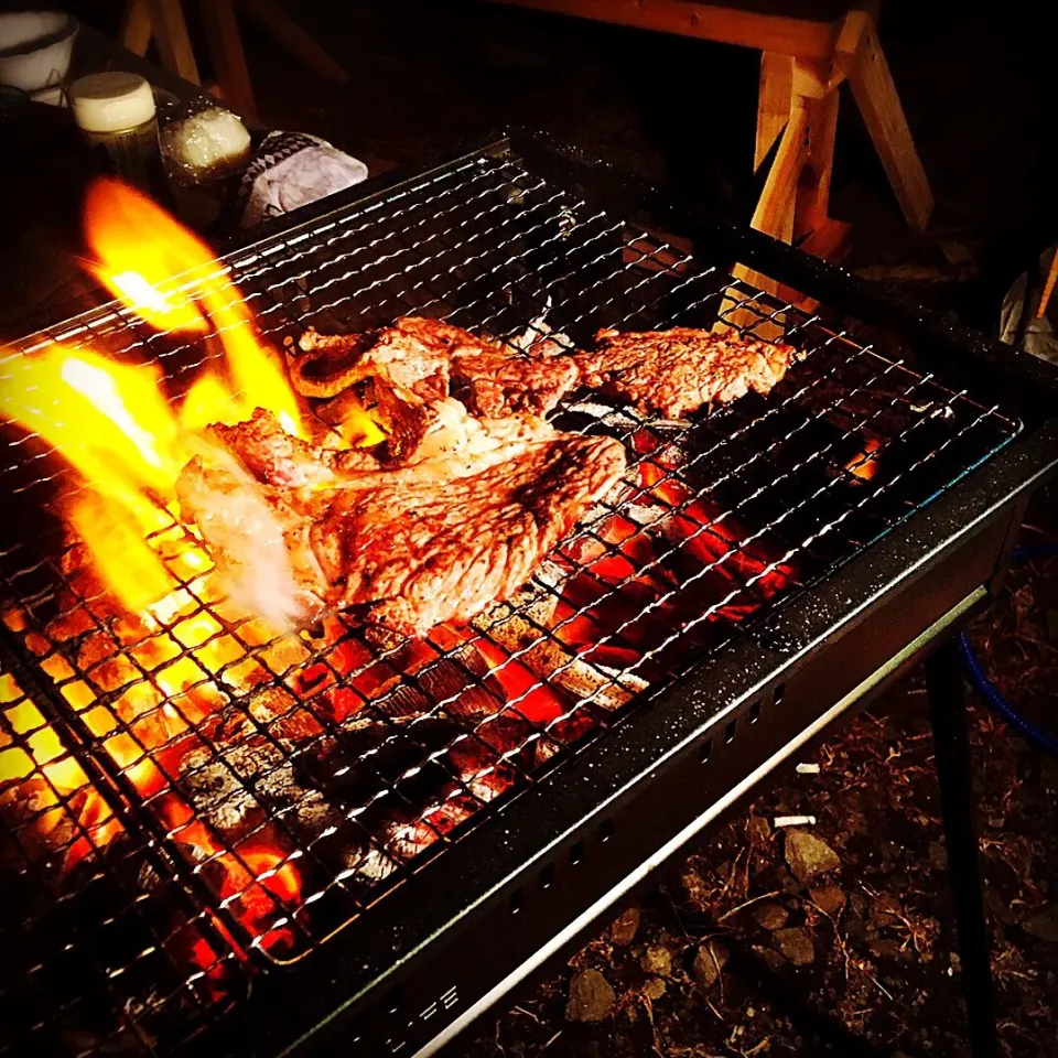 ステーキ肉でバーベキュー|ゴンさん