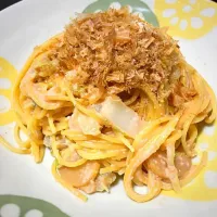 Snapdishの料理写真:焦がし白菜と明太子のクリームパスタ|Miiさん