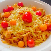 プチトマトの生トマトソーススパゲッティ|上祥さん