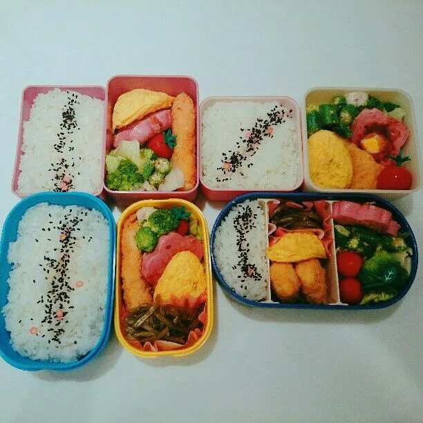 Snapdishの料理写真:8/21(月)の四人弁当🍱|ふみぃさん