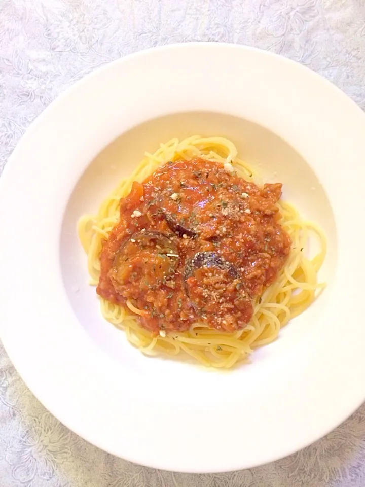 ナスのトマトソースパスタ|みずきさん