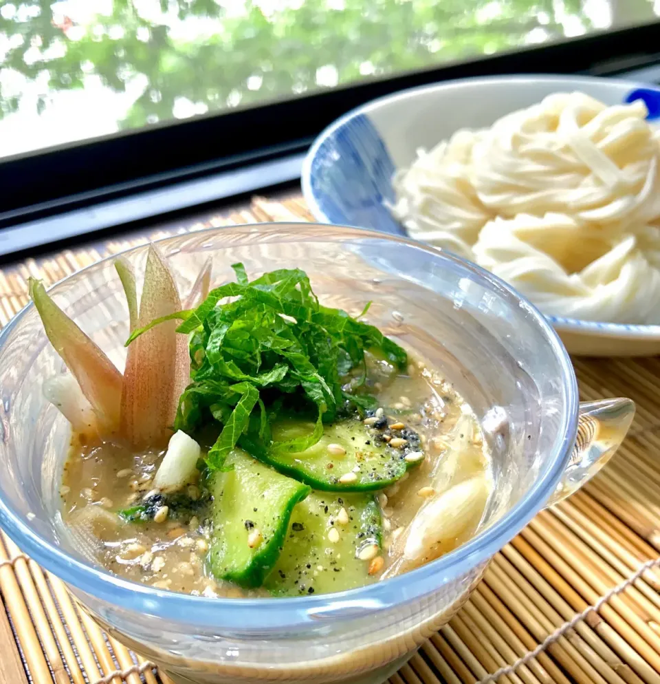 はっぷんさんの冷汁で素麺|砂雪さん