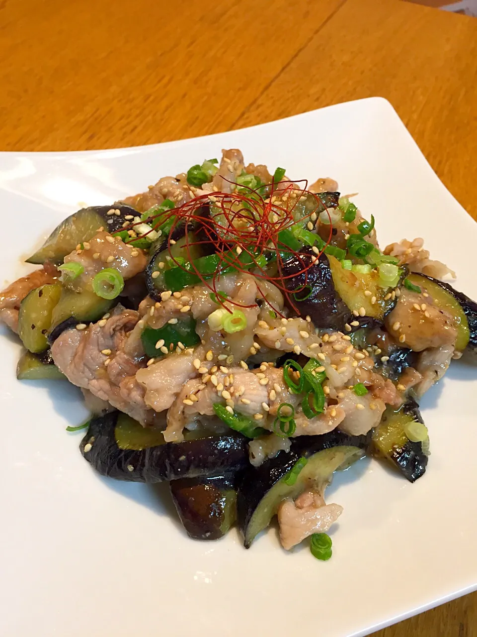 豚肉と茄子の味噌炒め|まつださんさん