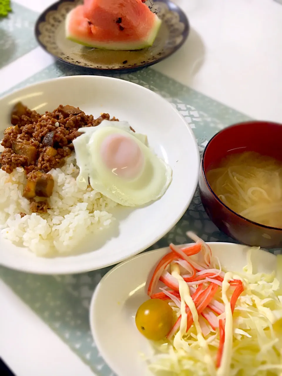 ひき肉とナスのワンプレート晩ごはん|ゆきさん