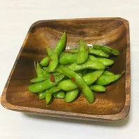 Snapdishの料理写真:枝豆 ペペロンチーノ風|mikiさん