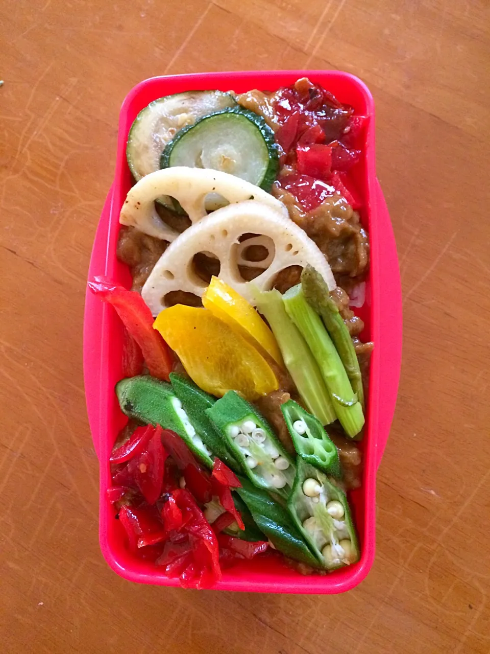 夏野菜カレー#昨日の残り物 #お弁当#簡単弁当|Eriko  Naraさん