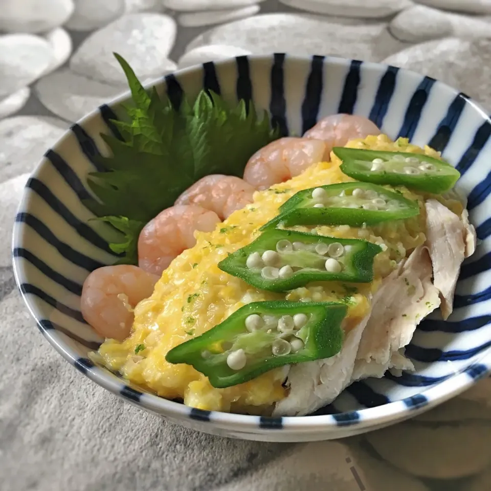 ささみと海老のとうもろこし冷やし餡掛け|izoomさん