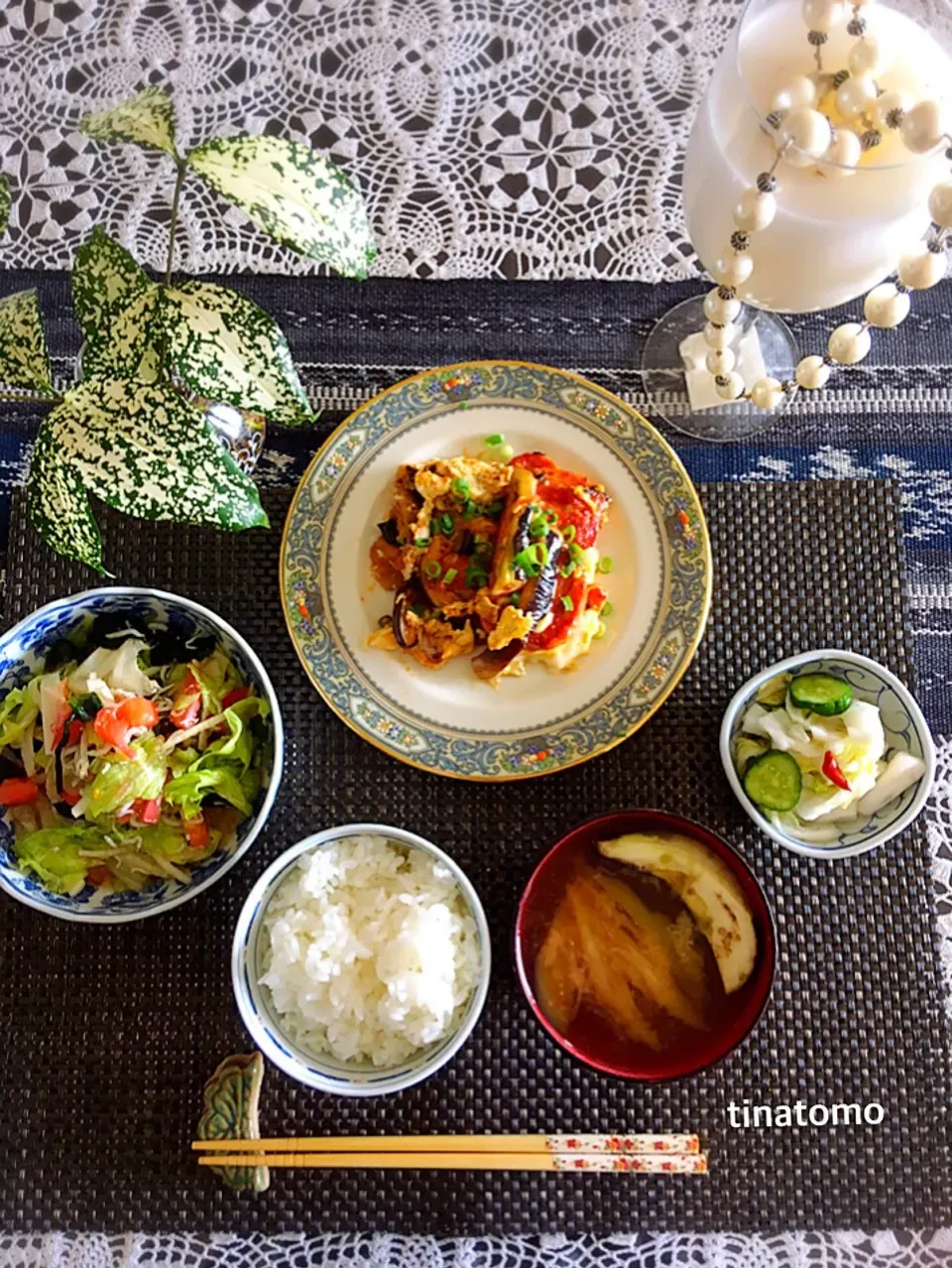 スパムとナスで、チリケチｬ卵でブランチ！|Tina Tomoko😋さん