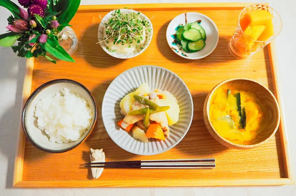 白だしで鶏じゃが|はらしおりさん