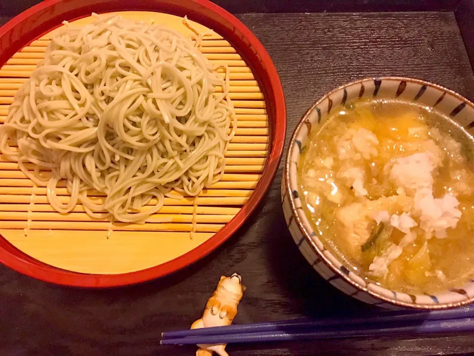 へぎそばを鶏おろしつけ汁で|☆アスカ☆さん