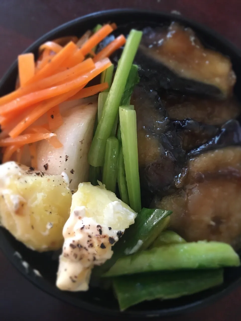 茄子、人参、じゃがいも、蕪、胡瓜#vegetable #lunch #vegan #お弁当 #夏野菜 #|aiさん