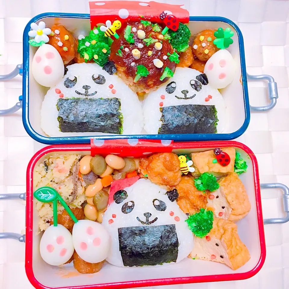 Snapdishの料理写真:姉妹弁当|ふみさん