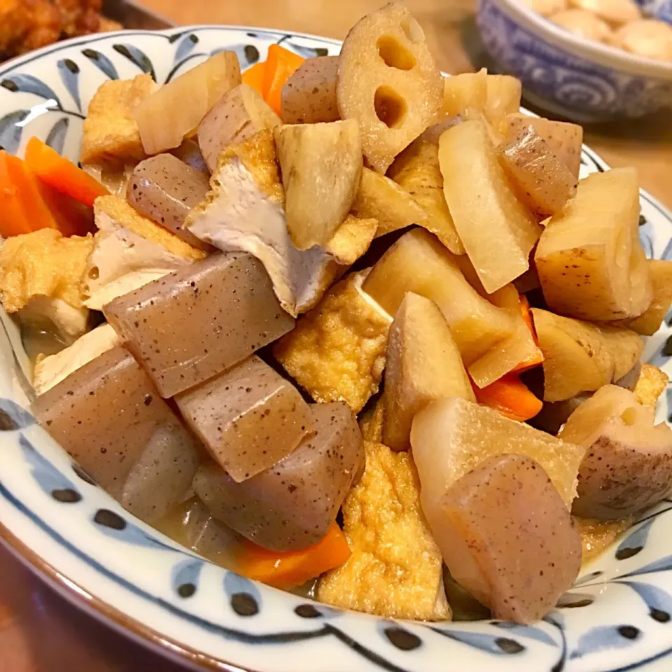 根菜と厚揚げ豆腐の煮物|ERIKAさん