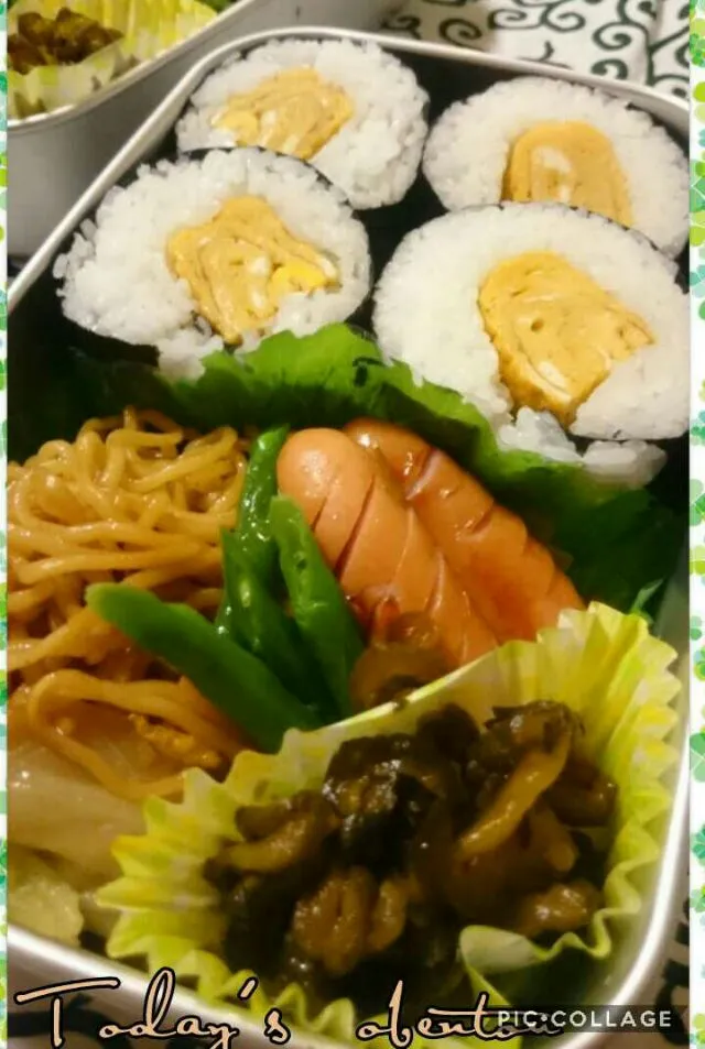 Snapdishの料理写真:#我が家の働く男弁当 #簡単お弁当
厚焼き玉子の海苔巻弁当🍱🍴|kimi=kimi🌼Kitchenさん