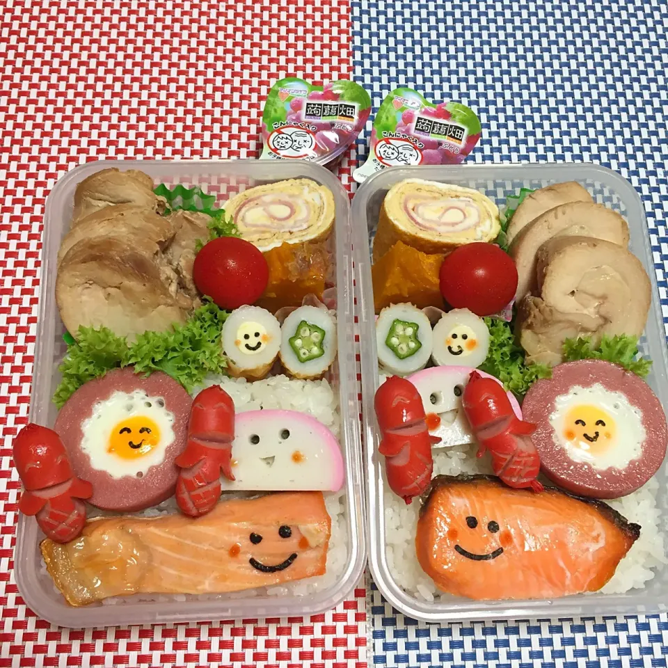 Snapdishの料理写真:2017年8月24日 帰省ムスメ＆オレ弁当♪|クッキングおやぢさん