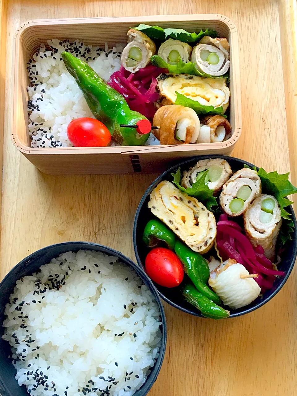 アスパラの肉巻き 弁当|弁当 備忘録さん