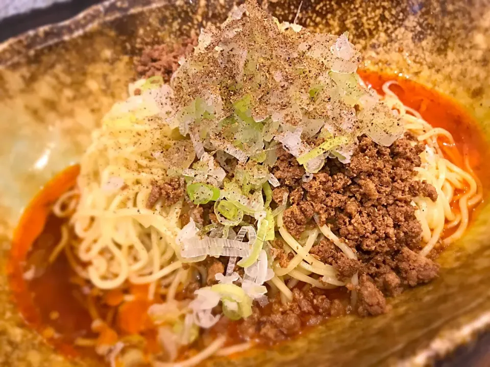 福岡で広島はくにまつの汁無し担々麺を食べられる幸せ！|Takaさん