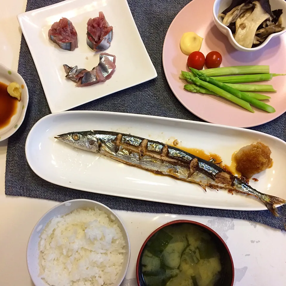 新秋刀魚定食♡2017/08/24|ちび太さん