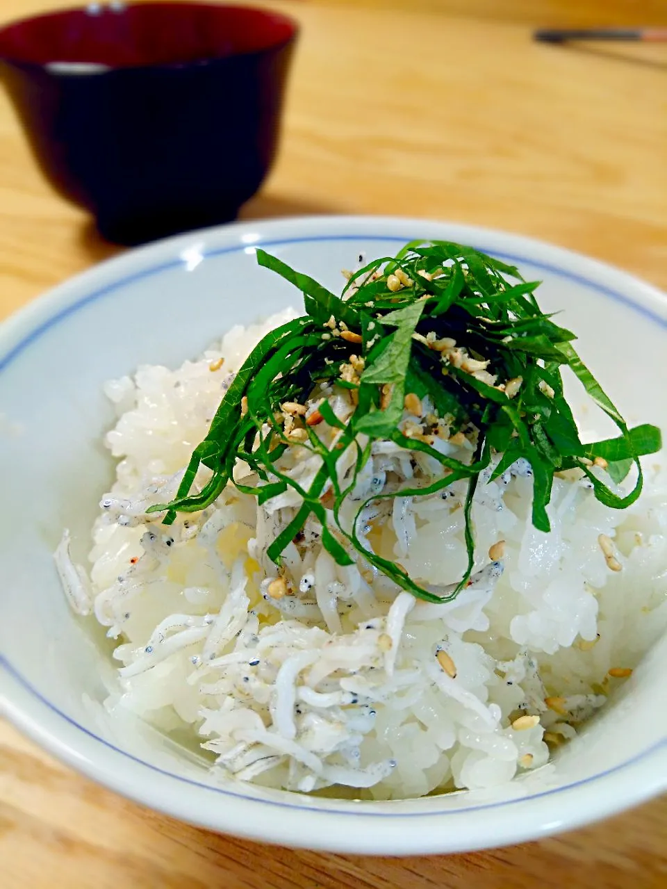 しらすと青じそのご飯*2017.8.24|ゆきぼぅさん