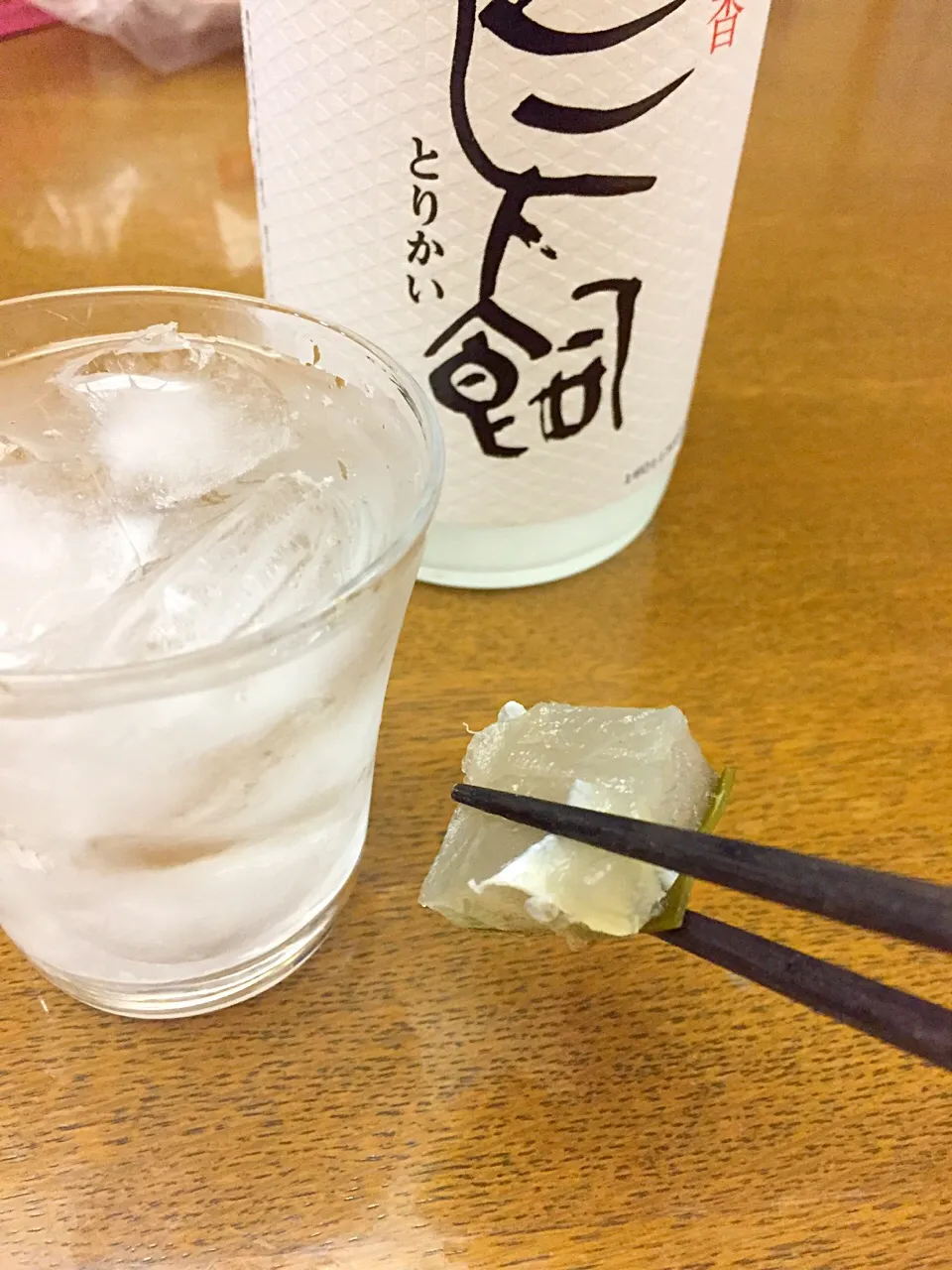 好きな焼酎と  カジキの昆布じめ♪|yakimaさん