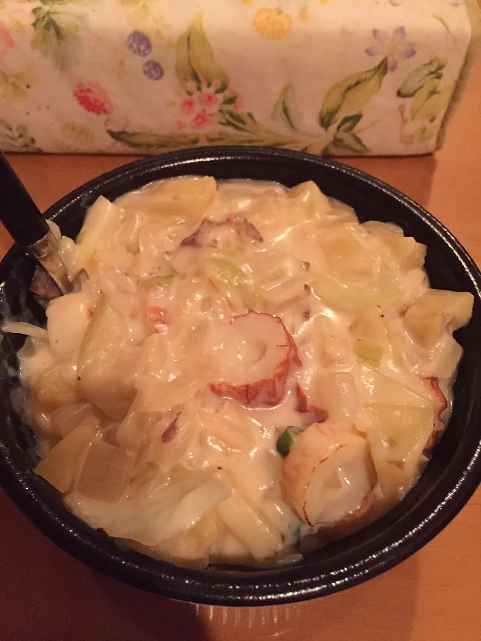 どっさりシチュー丼！#食器洗い楽チン#ルー:ライス=8:2|にゃふてんさん