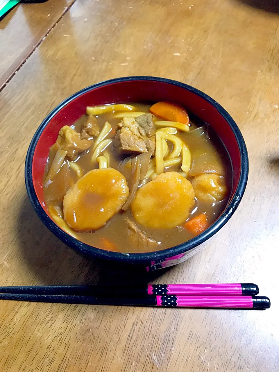 カレーの残りのカレーうどん(^^)ガラムマサラ増し増し🔥|perfuさん