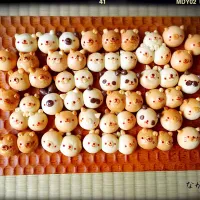 ミニチュアのどうぶつパンです(食べられません)。生地の重さ3g程度のおちび軍団！#どうぶつパン#ミニチュアパン|なかぱんさん