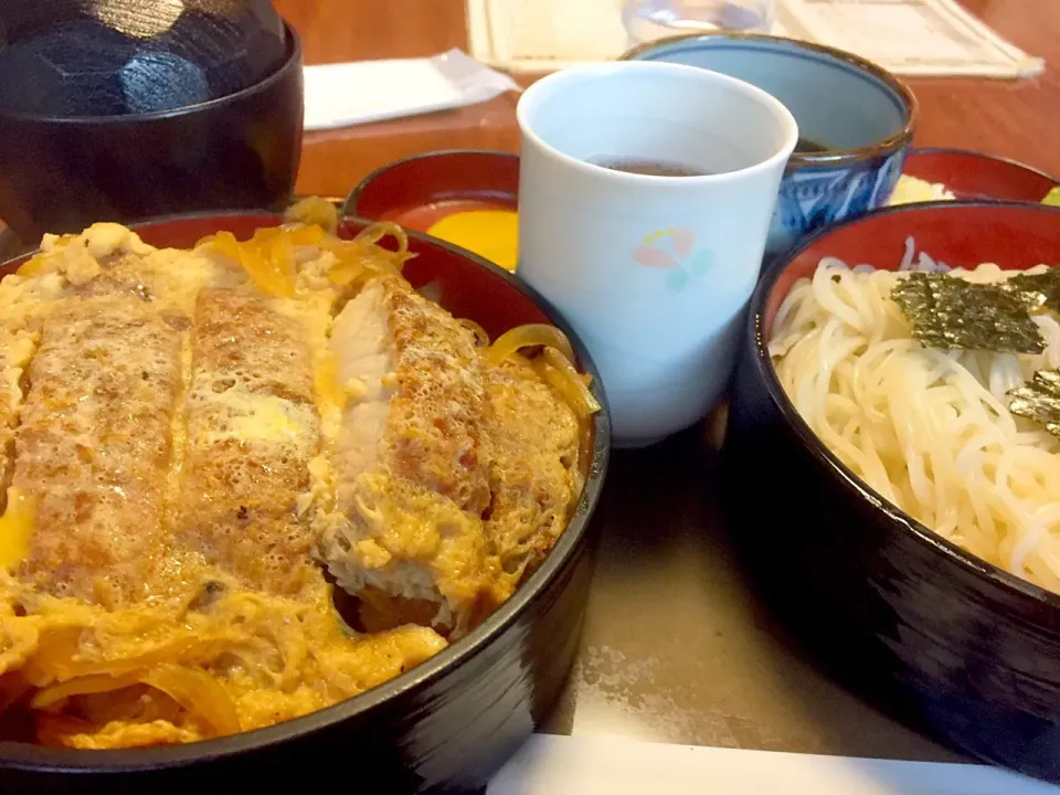 四条庵 かつ丼セットごはん少なめ|BOOさん