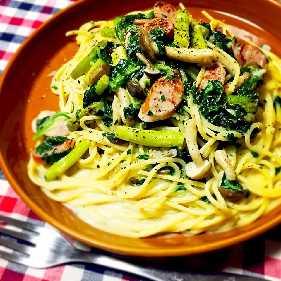 今日の晩御飯✨
大盛りクリームソースパスタ🍝
#晩御飯 #男飯 #男子料理 #男子ごはん #クリームソース #パスタ#大盛り|じんさんさん