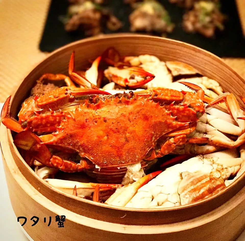 Snapdishの料理写真:ワタリ蟹を蒸籠蒸しにしました🦀
玉子も美味しかった〜💓|maromaronyankoさん