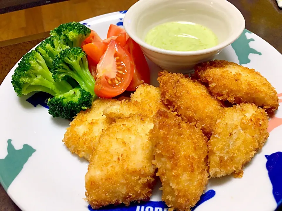 鶏胸肉のフライ レモンチリソース|どらごん☆さん