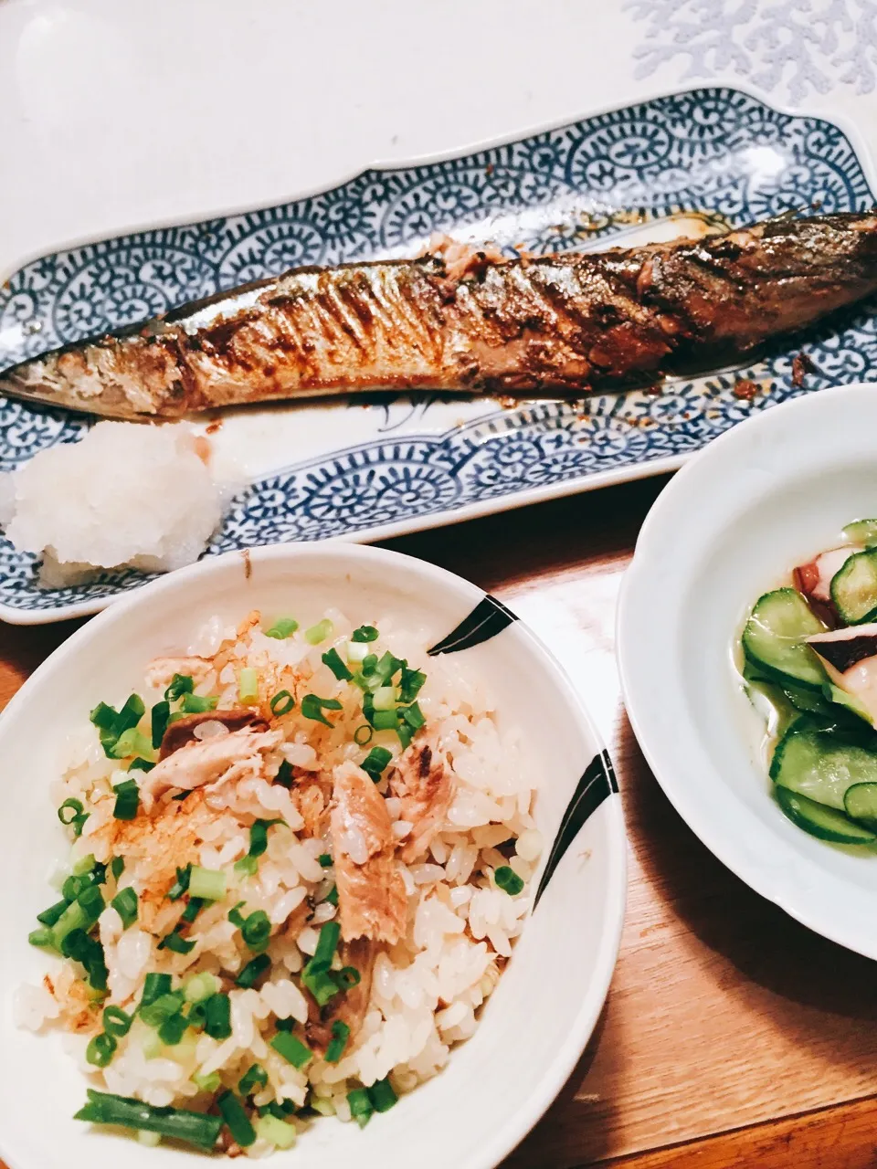 秋味！塩焼き秋刀魚と秋刀魚のご飯|ななさん