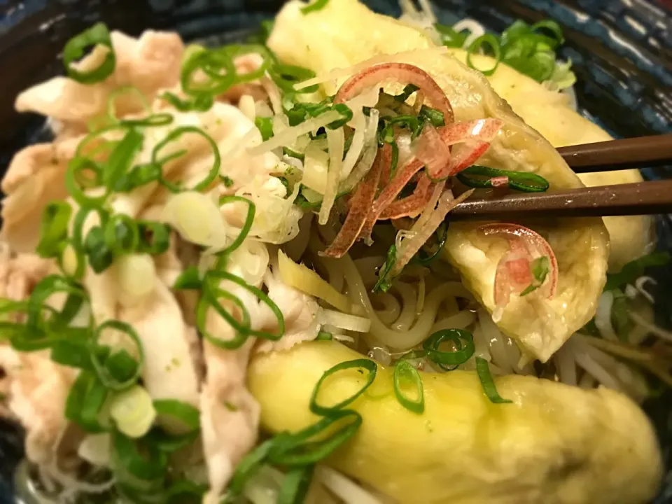 蒸し茄子と豚肉のそうめん3|半田手延べそうめんの店 阿波や壱兆さん