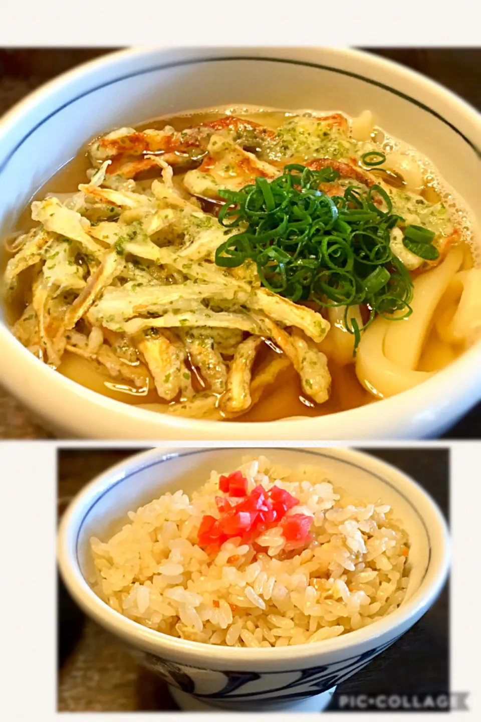 ゴボ天・竹天うどん&大根めし
#またまた太打ち麺  #炭水化物ランチ|mottoさん