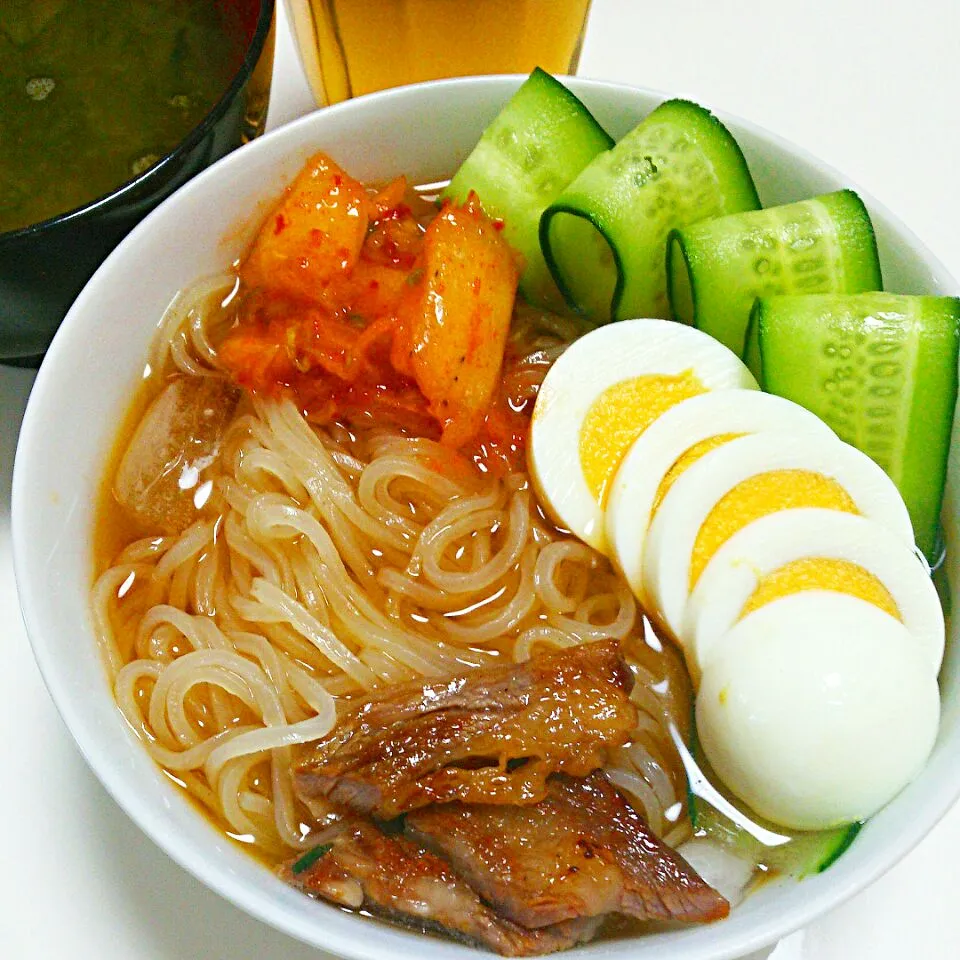 Lunch🍴Korean cold noodles シコシコ韓国冷麺 #うちごはん #おうちごはん #昼食|まめさん