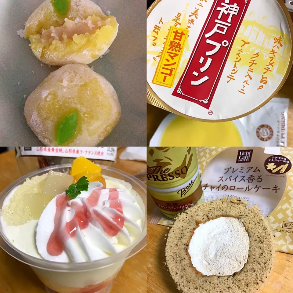 レモン大福🍋神戸プリンマンゴー🍮ロールケーキ🍰パフェ🍨|るみおんさん