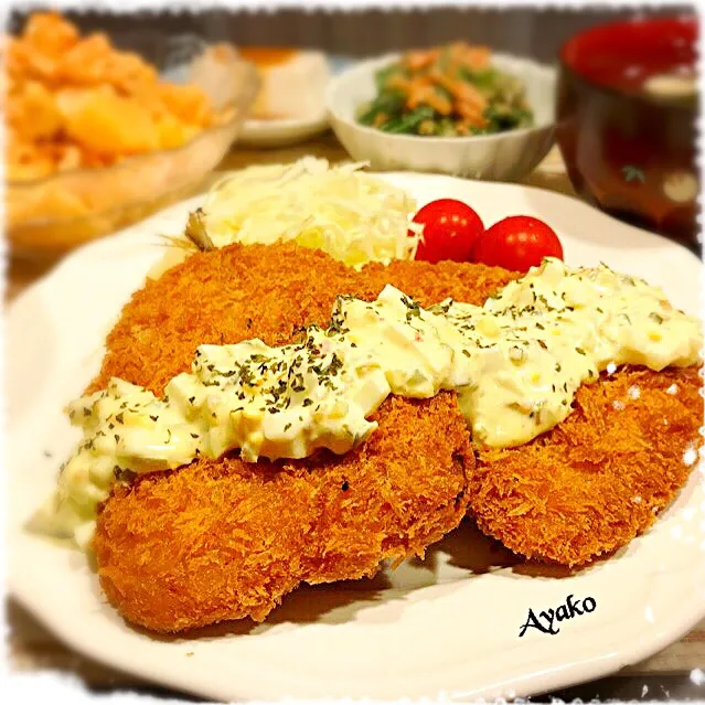 鯵フライで和食ご飯(*^^*)|亜矢子さん