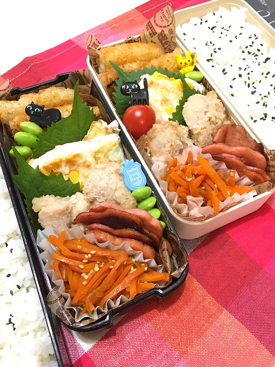 息子弁当@397.
娘弁当@72.
やっと新学期〜✨|もりさん