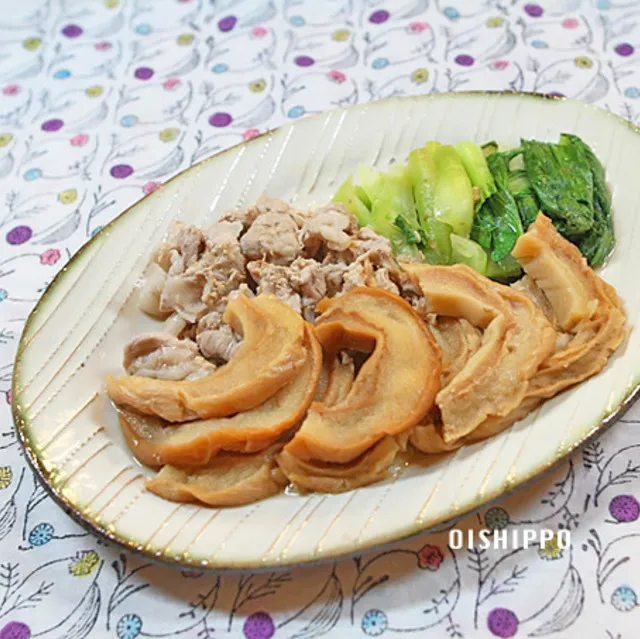 おいしっぽさんのフライパンで♪豚肉と麩とチンゲンサイのさっと煮 #レシピブログ #RecipeBlog|レシピブログさん