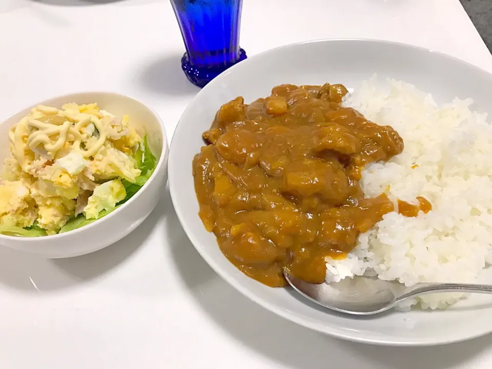 貰い物のカレーとポテサラ♬|Shinichi Kawagoeさん