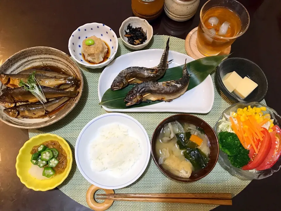 鮎の塩焼き＆鮎の甘露煮|お豆さん