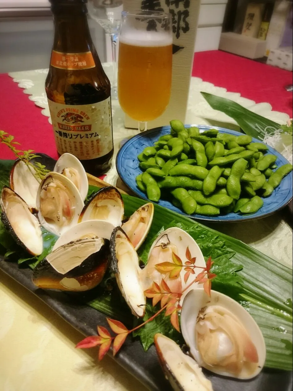 焼きハマグリ🐚だだちゃ豆🌱🍺＼(^o^)／|ナムナムさん