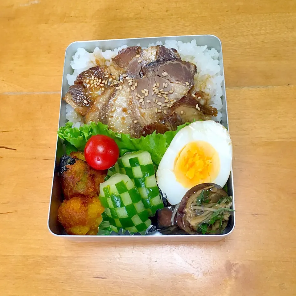 焼豚丼弁当(*^^*)|sachiさん