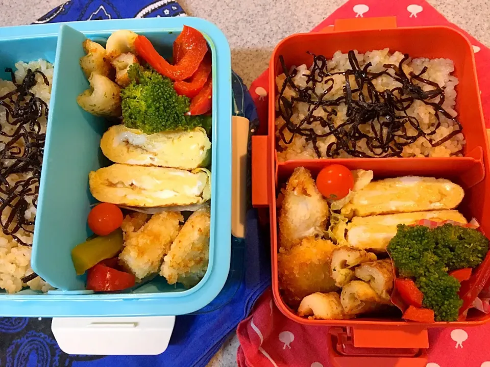 ☆8/29今日のお弁当☆〜鶏肉マヨ焼き、ちくわの磯辺揚げ、だし巻き卵、ブロッコリーとパプリカのカレー味炒め、トマト〜|Satokoさん