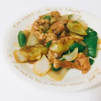 Snapdishの料理写真:Sweet pork and green pepper|Yukiさん