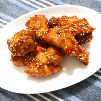 Snapdishの料理写真:Spicy&sweet chicken wings|Sareewan Juengjarernnirathornさん