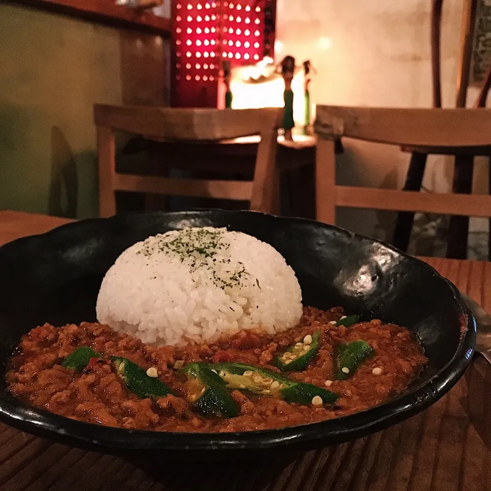 オクラ入りポークキーマカレー😋✨|yo-chiさん