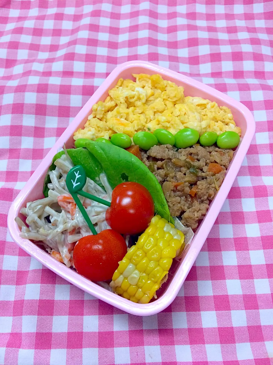 娘弁🌼
.
#夏休み#学童#弁当#22日目#二色弁当|あやmamanちゃんさん